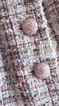 CHANEL 13C Rose Garden Multicolor Lesage Tweed Jacket 36 38 シャネル ローズガーデン マルチカラー ルサージュ 襟付き ツイード ジャケット 即発