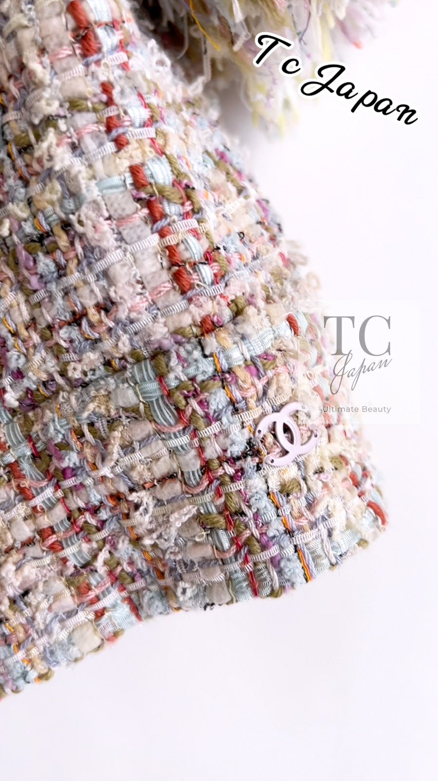 CHANEL 13C Rose Garden Multicolor Lesage Tweed Jacket 36 38 シャネル ローズガーデン マルチカラー ルサージュ 襟付き ツイード ジャケット 即発
