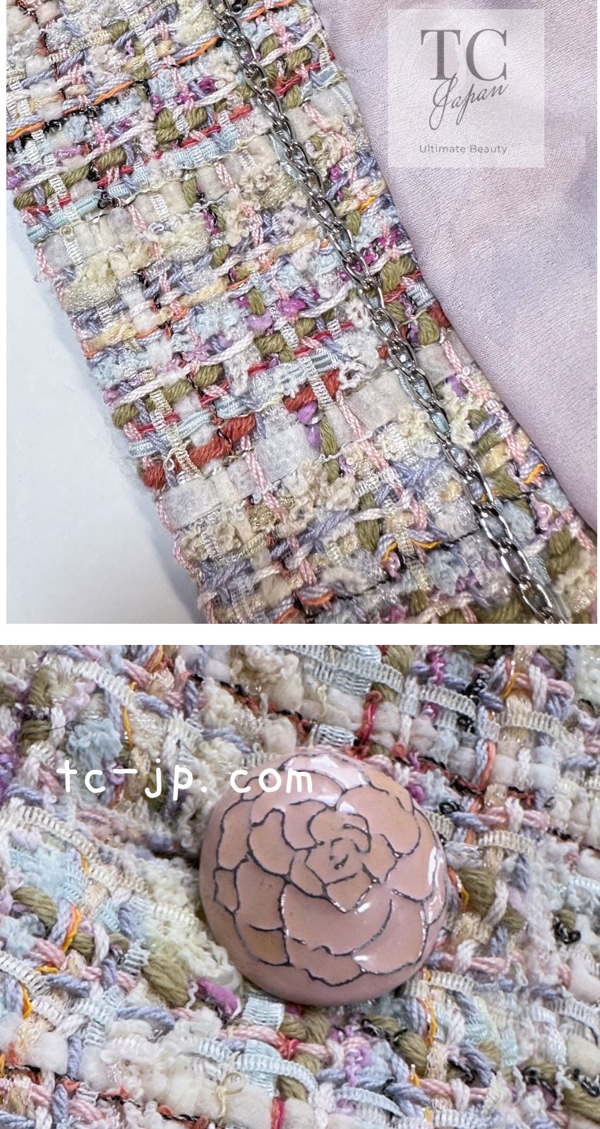 CHANEL 13C Rose Garden Multicolor Lesage Tweed Jacket 36 38 シャネル ローズガーデン マルチカラー ルサージュ 襟付き ツイード ジャケット 即発