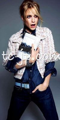 CHANEL 13C Rose Garden Multicolor Lesage Tweed Jacket 36 38 シャネル ローズガーデン マルチカラー ルサージュ 襟付き ツイード ジャケット 即発