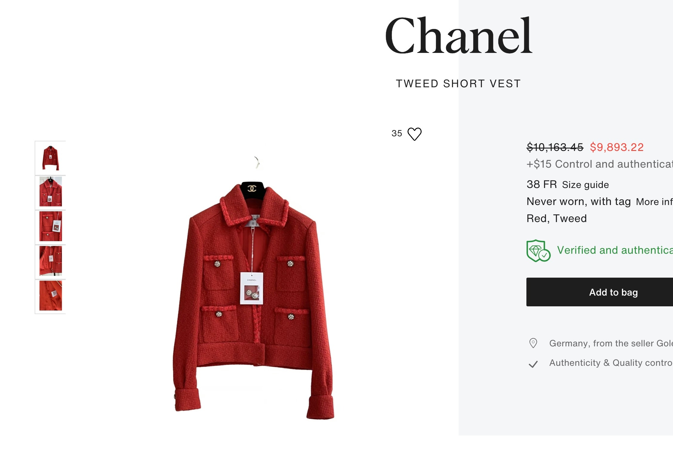 CHANEL 19A Coral Red Zipper Wool Tweed Coat Jacket 36 38 42 シャネル コーラル レッド ジッパー ウール ツイード コート ジャケット 即発