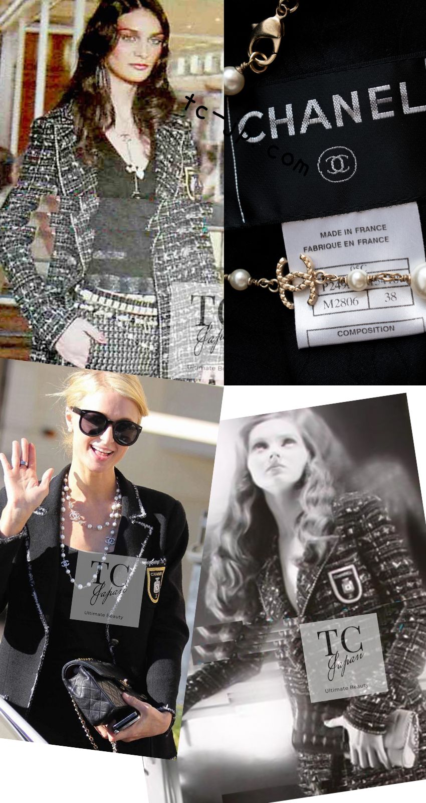 CHANEL 05C Black Silver Trim CC Logo Emblem Lesage Blazer Jacket 38 シャネル ブラック シルバー トリム CC ロゴ エンブレム ルサージュ ブレザー ジャケット 即発