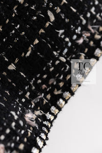 CHANEL 05C Black Silver Trim CC Logo Emblem Lesage Blazer Jacket 38 シャネル ブラック シルバー トリム CC ロゴ エンブレム ルサージュ ブレザー ジャケット 即発