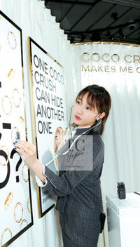 CHANEL 18PF Charcoal Gray Striped Wool Coat 40 シャネル チャコール グレー ストライプ ウール コート 即発