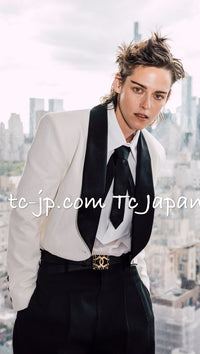 CHANEL 17C Black Cropped Cotton Jacket 34 シャネル ブラック クロップド コットン ジャケット 即発