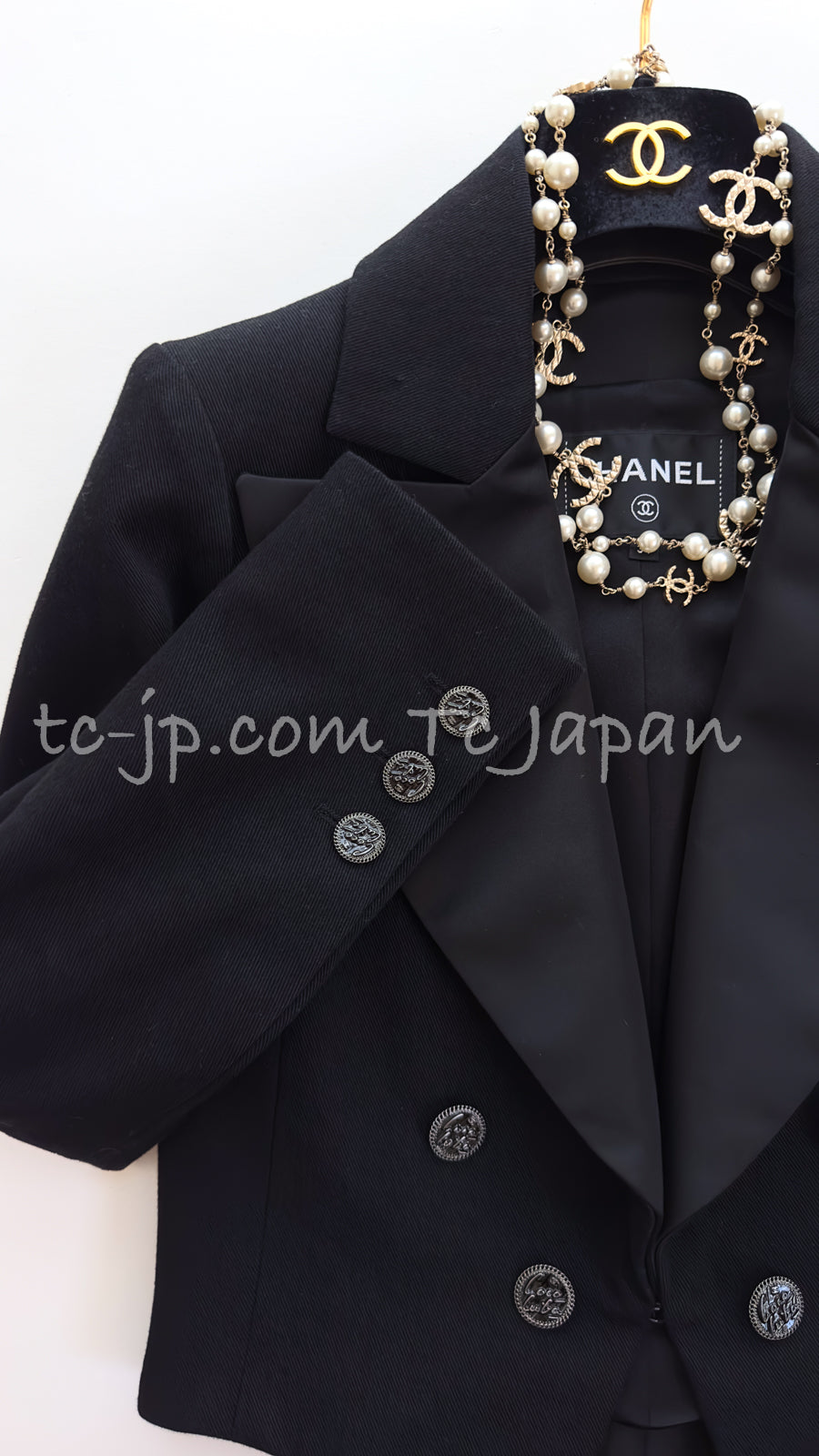 CHANEL 17C Black Cropped Cotton Jacket 34 シャネル ブラック クロップド コットン ジャケット 即発