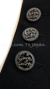 CHANEL 17C Black Cropped Cotton Jacket 34 シャネル ブラック クロップド コットン ジャケット 即発