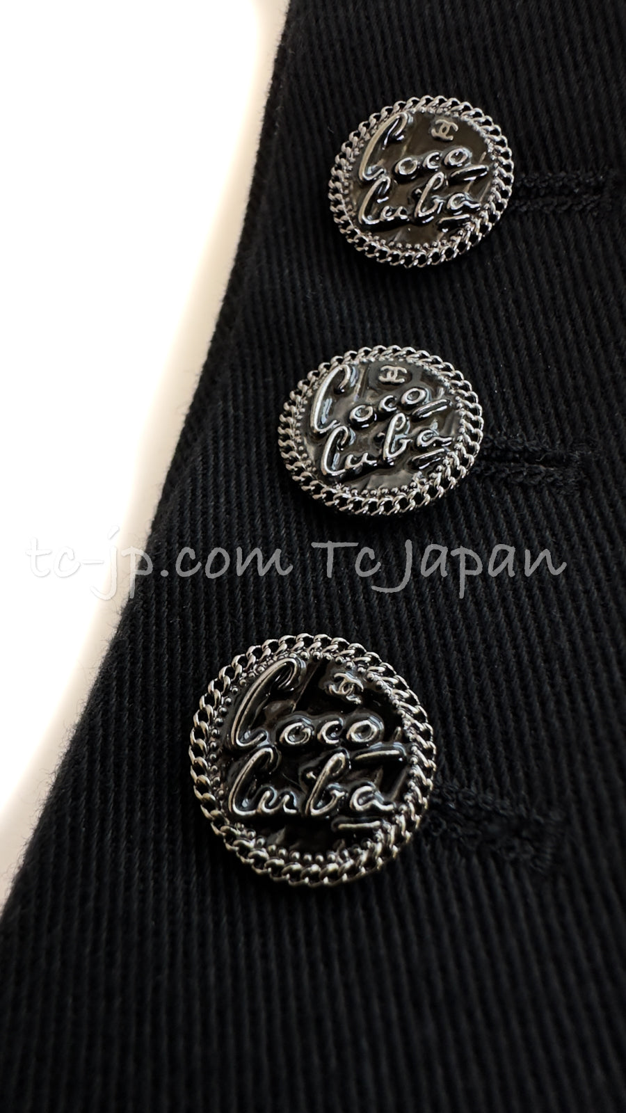 CHANEL 17C Black Cropped Cotton Jacket 34 シャネル ブラック クロップド コットン ジャケット 即発