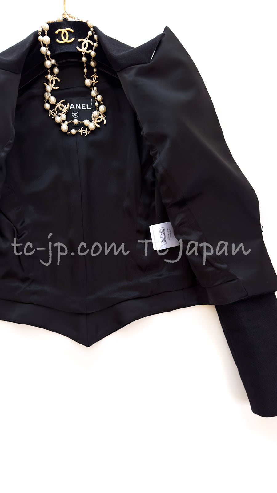 CHANEL 17C Black Cropped Cotton Jacket 34 シャネル ブラック クロップド コットン ジャケット 即発