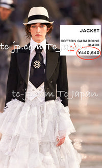 CHANEL 17C Black Cropped Cotton Jacket 34 シャネル ブラック クロップド コットン ジャケット 即発