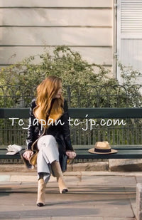 CHANEL 17B Black Lambskin Leather Chain Trim Jacket 36 シャネル ブラック ラム スキン レザー チェーン トリム ジャケット 即発