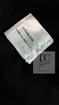 CHANEL 14A Black Silk Metallic Braided Trim Chenille Zipper Jacket 34 シャネル ブラック シルク ブレイド トリム ジッパー ジャケット 即発