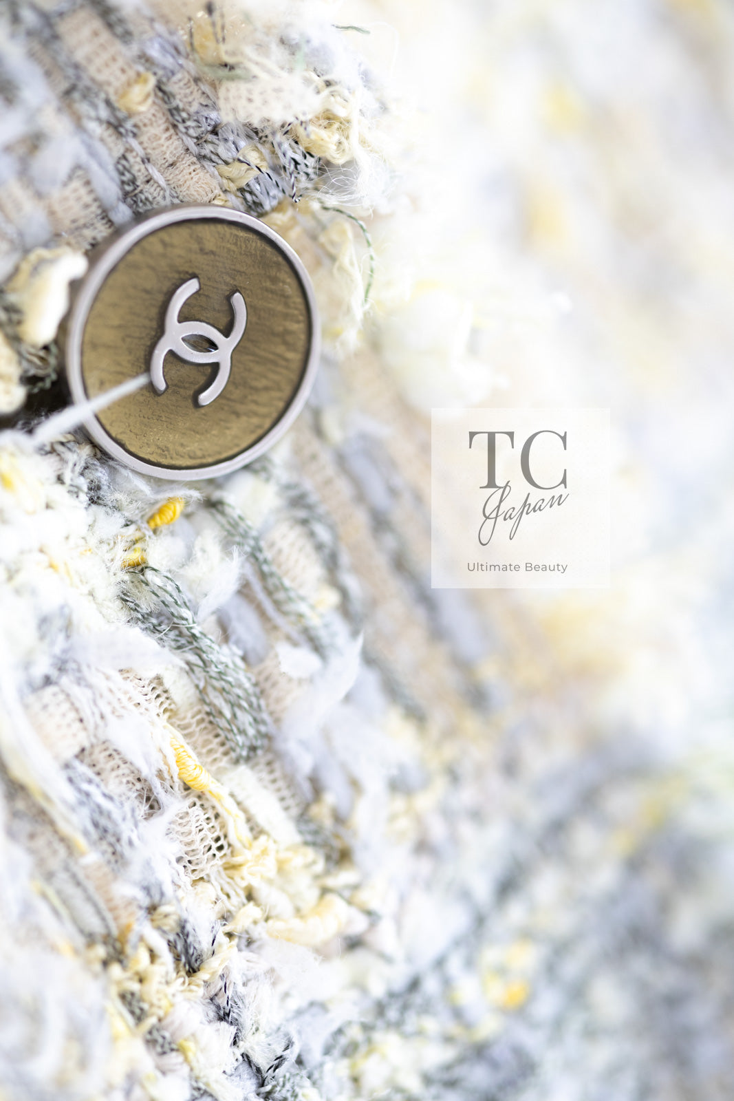 CHANEL 05S Gray Yellow Mint Tweed Jacket 36 シャネル グレー イエロー ミント ツイード ジャケット 即発