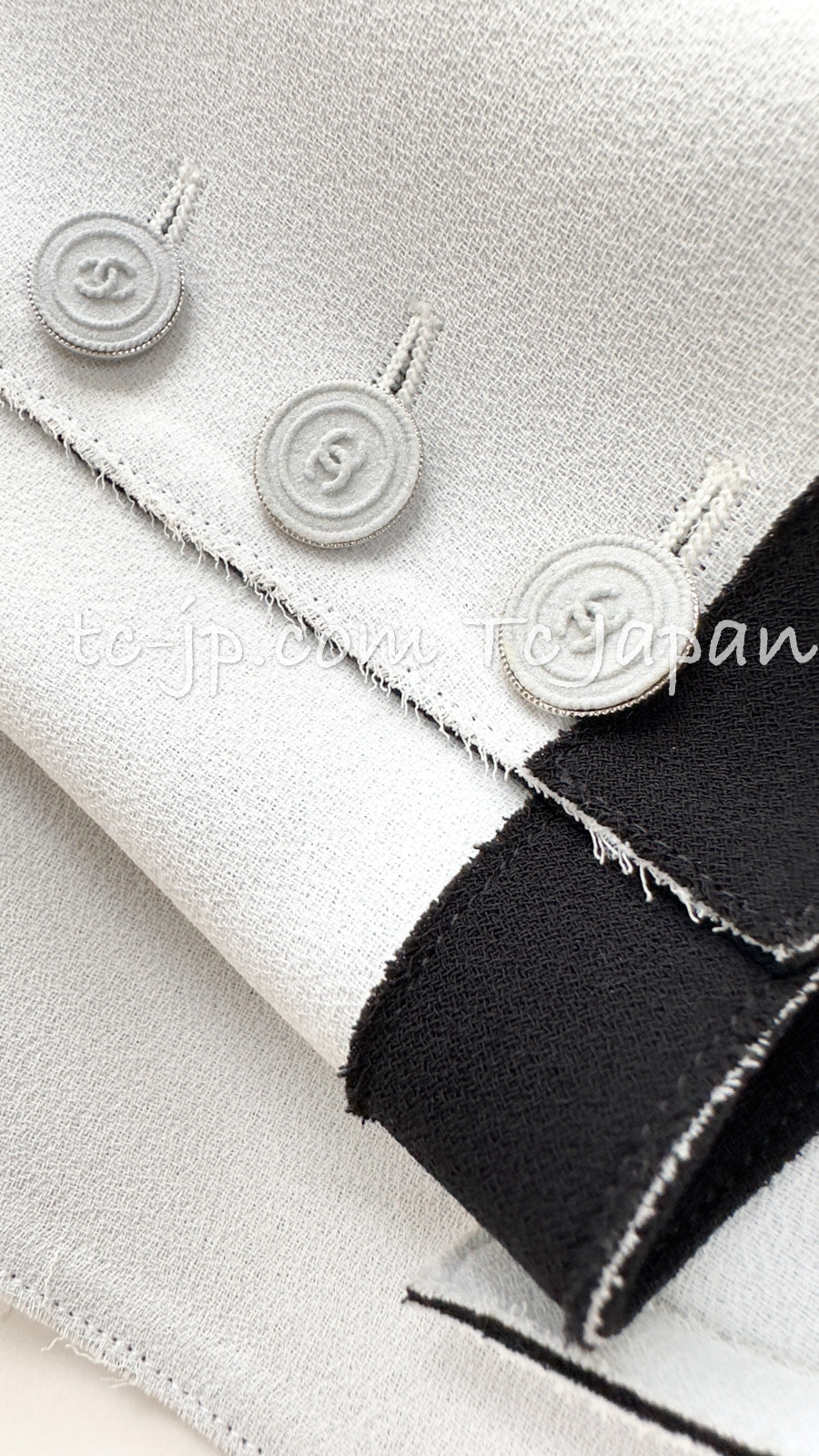CHANEL 14S Off White Black Jacket 34 36 シャネル オフホワイト ブラック ジャケット 即発