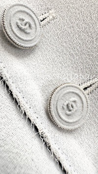 CHANEL 14S Off White Black Jacket 34 36 シャネル オフホワイト ブラック ジャケット 即発