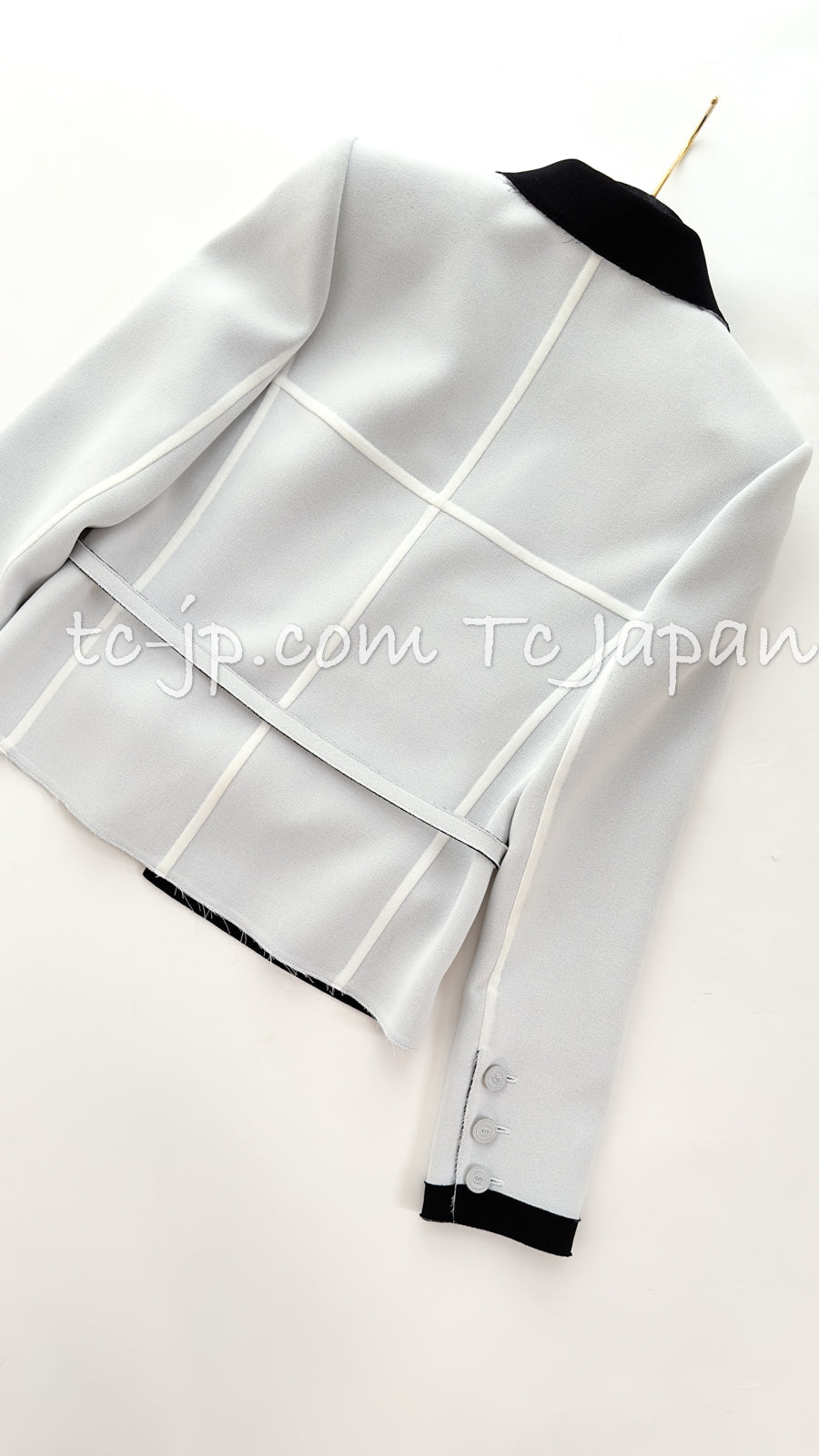 CHANEL 14S Off White Black Jacket 34 36 シャネル オフホワイト ブラック ジャケット 即発