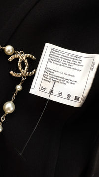 CHANEL 14S Off White Black Jacket 34 36 シャネル オフホワイト ブラック ジャケット 即発