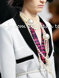 CHANEL 14S Off White Black Jacket 34 36 シャネル オフホワイト ブラック ジャケット 即発