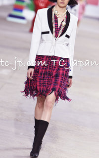 CHANEL 14S Off White Black Jacket 34 36 シャネル オフホワイト ブラック ジャケット 即発