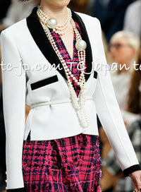 CHANEL 14S Off White Black Jacket 34 36 シャネル オフホワイト ブラック ジャケット 即発