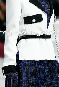 CHANEL 14S Off White Black Jacket 34 36 シャネル オフホワイト ブラック ジャケット 即発