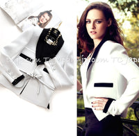 CHANEL 14S Off White Black Jacket 34 36 シャネル オフホワイト ブラック ジャケット 即発