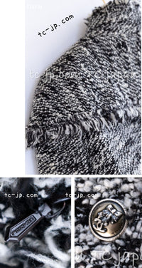 CHANEL 04A Black Choco Le Makeup de Tweed Jacket 34 36 シャネル ブラック チョコ メイクアップ ワッペン ウール ツイード ジャケット 即発
