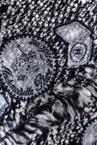 CHANEL 04A Black Choco Le Makeup de Tweed Jacket 34 36 シャネル ブラック チョコ メイクアップ ワッペン ウール ツイード ジャケット 即発