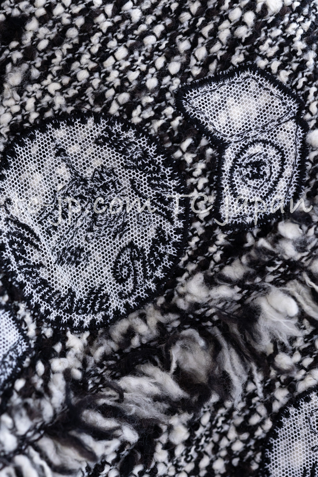 CHANEL 04A Black Choco Le Makeup de Tweed Jacket 34 36 シャネル ブラック チョコ メイクアップ ワッペン ウール ツイード ジャケット 即発