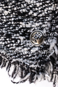 CHANEL 04A Black Choco Le Makeup de Tweed Jacket 34 36 シャネル ブラック チョコ メイクアップ ワッペン ウール ツイード ジャケット 即発