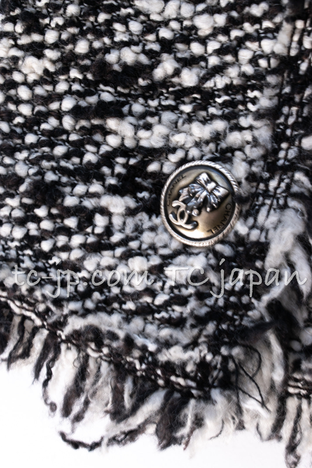 CHANEL 04A Black Choco Le Makeup de Tweed Jacket 34 36 シャネル ブラック チョコ メイクアップ ワッペン ウール ツイード ジャケット 即発