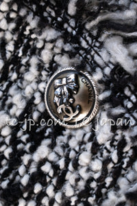 CHANEL 04A Black Choco Le Makeup de Tweed Jacket 34 36 シャネル ブラック チョコ メイクアップ ワッペン ウール ツイード ジャケット 即発