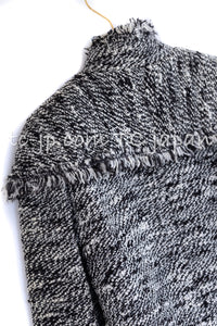 CHANEL 04A Black Choco Le Makeup de Tweed Jacket 34 36 シャネル ブラック チョコ メイクアップ ワッペン ウール ツイード ジャケット 即発