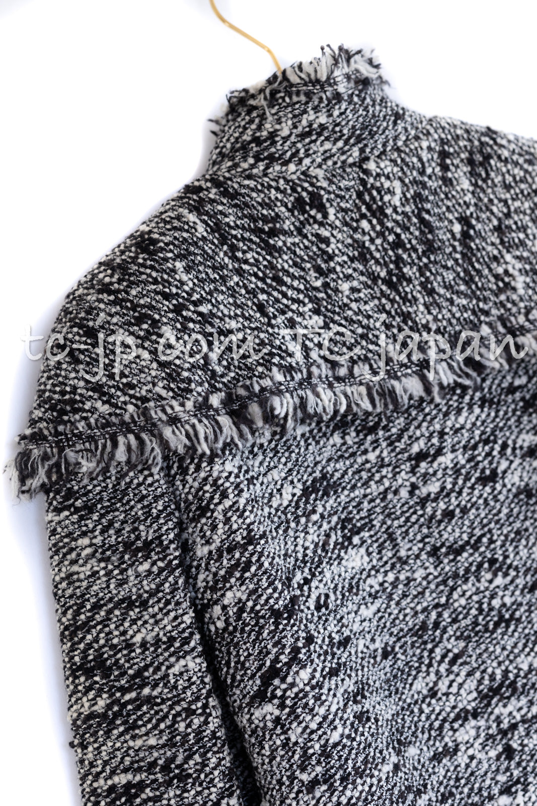 CHANEL 04A Black Choco Le Makeup de Tweed Jacket 34 36 シャネル ブラック チョコ メイクアップ ワッペン ウール ツイード ジャケット 即発