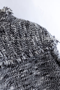 CHANEL 04A Black Choco Le Makeup de Tweed Jacket 34 36 シャネル ブラック チョコ メイクアップ ワッペン ウール ツイード ジャケット 即発