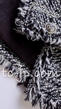 CHANEL 04A Black Choco Le Makeup de Tweed Jacket 34 36 シャネル ブラック チョコ メイクアップ ワッペン ウール ツイード ジャケット 即発