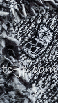 CHANEL 04A Black Choco Le Makeup de Tweed Jacket 34 36 シャネル ブラック チョコ メイクアップ ワッペン ウール ツイード ジャケット 即発