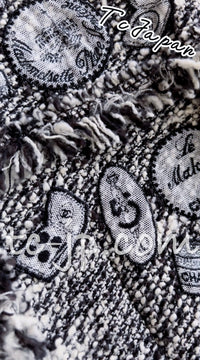 CHANEL 04A Black Choco Le Makeup de Tweed Jacket 34 36 シャネル ブラック チョコ メイクアップ ワッペン ウール ツイード ジャケット 即発