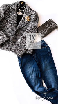 CHANEL 04A Black Choco Wool Tweed Jacket 38 シャネル ブラック チョコ ウール ツイード ジャケット 即発