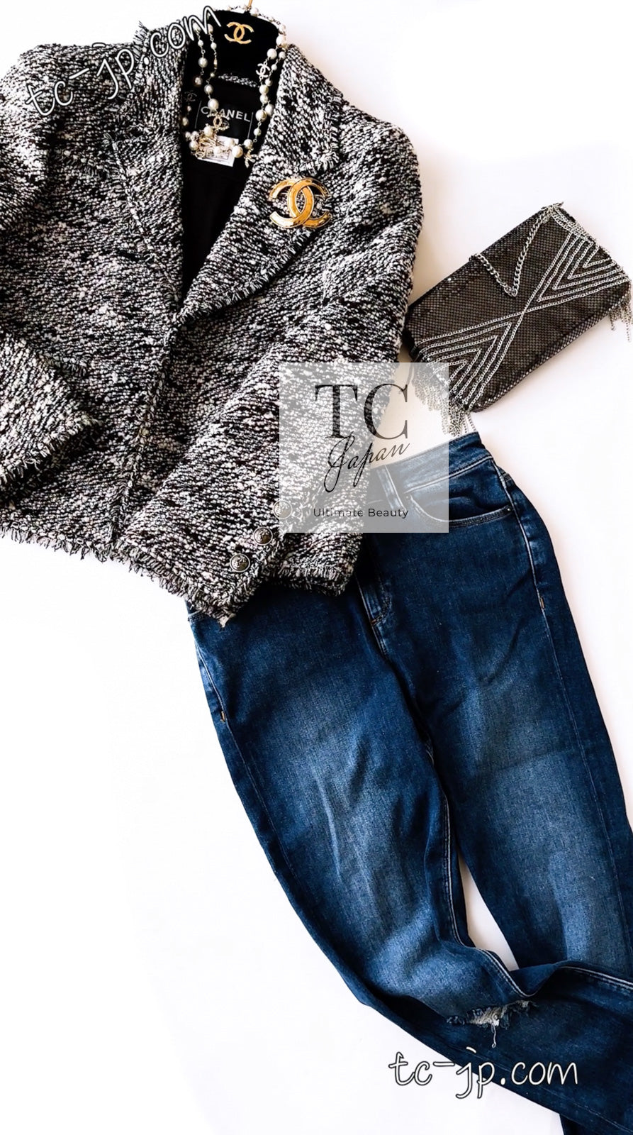 CHANEL 04A Black Choco Wool Tweed Jacket 38 シャネル ブラック チョコ ウール ツイード ジャケット 即発