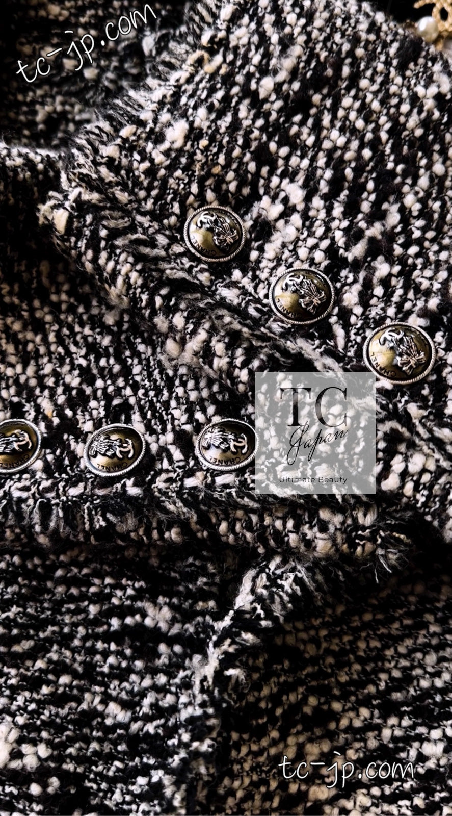 CHANEL 04A Black Choco Wool Tweed Jacket 38 シャネル ブラック チョコ ウール ツイード ジャケット 即発