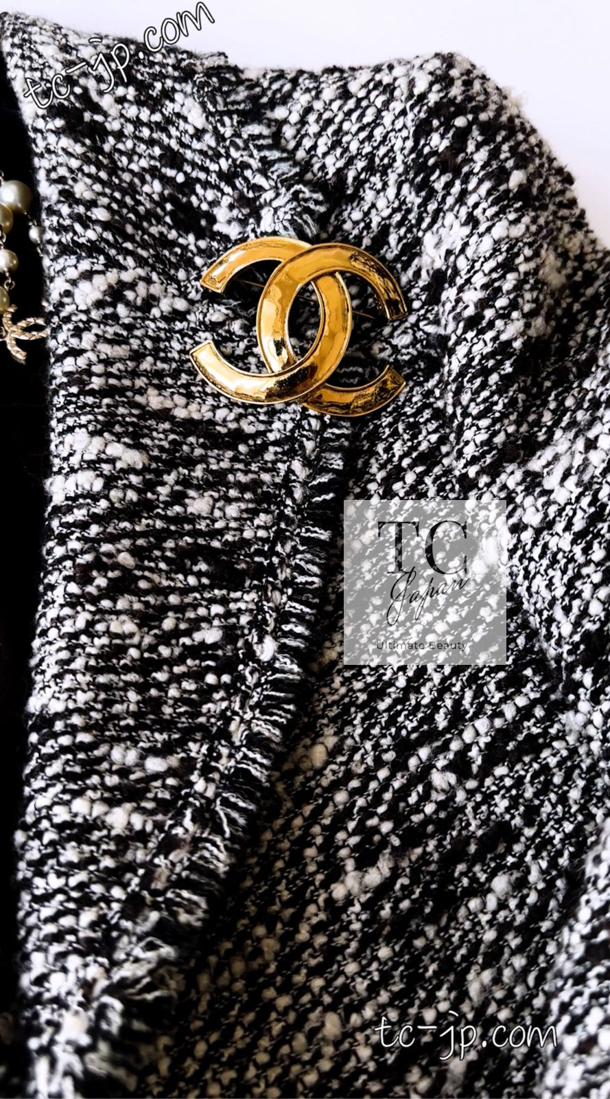 CHANEL 04A Black Choco Wool Tweed Jacket 38 シャネル ブラック チョコ ウール ツイード ジャケット 即発
