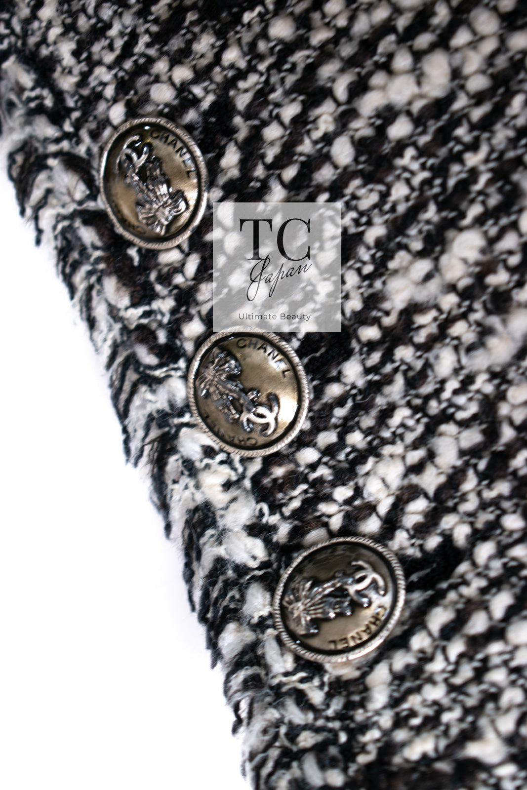 CHANEL 04A Black Choco Wool Tweed Jacket 38 シャネル ブラック チョコ ウール ツイード ジャケット 即発