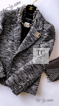 CHANEL 04A Black Choco Wool Tweed Jacket 38 シャネル ブラック チョコ ウール ツイード ジャケット 即発