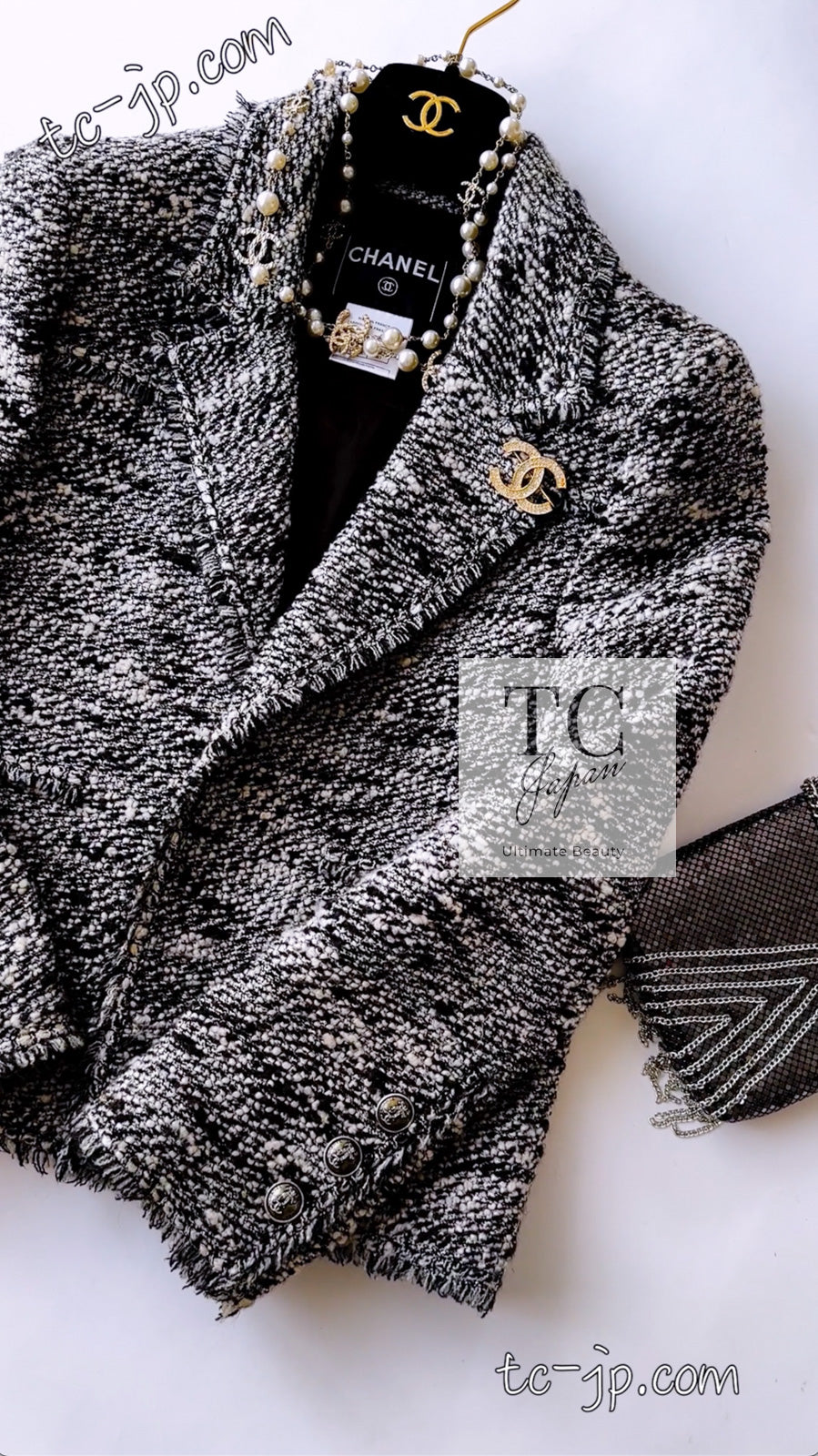 CHANEL 04A Black Choco Wool Tweed Jacket 38 シャネル ブラック チョコ ウール ツイード ジャケット 即発