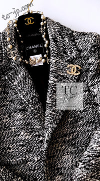 CHANEL 04A Black Choco Wool Tweed Jacket 38 シャネル ブラック チョコ ウール ツイード ジャケット 即発