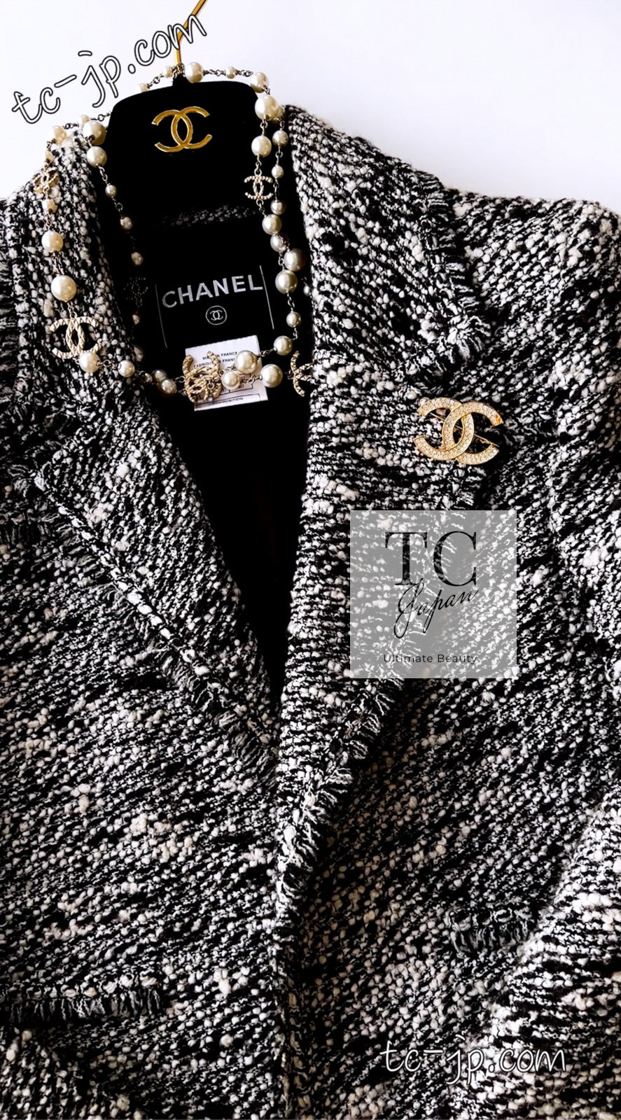 CHANEL 04A Black Choco Wool Tweed Jacket 38 シャネル ブラック チョコ ウール ツイード ジャケット 即発