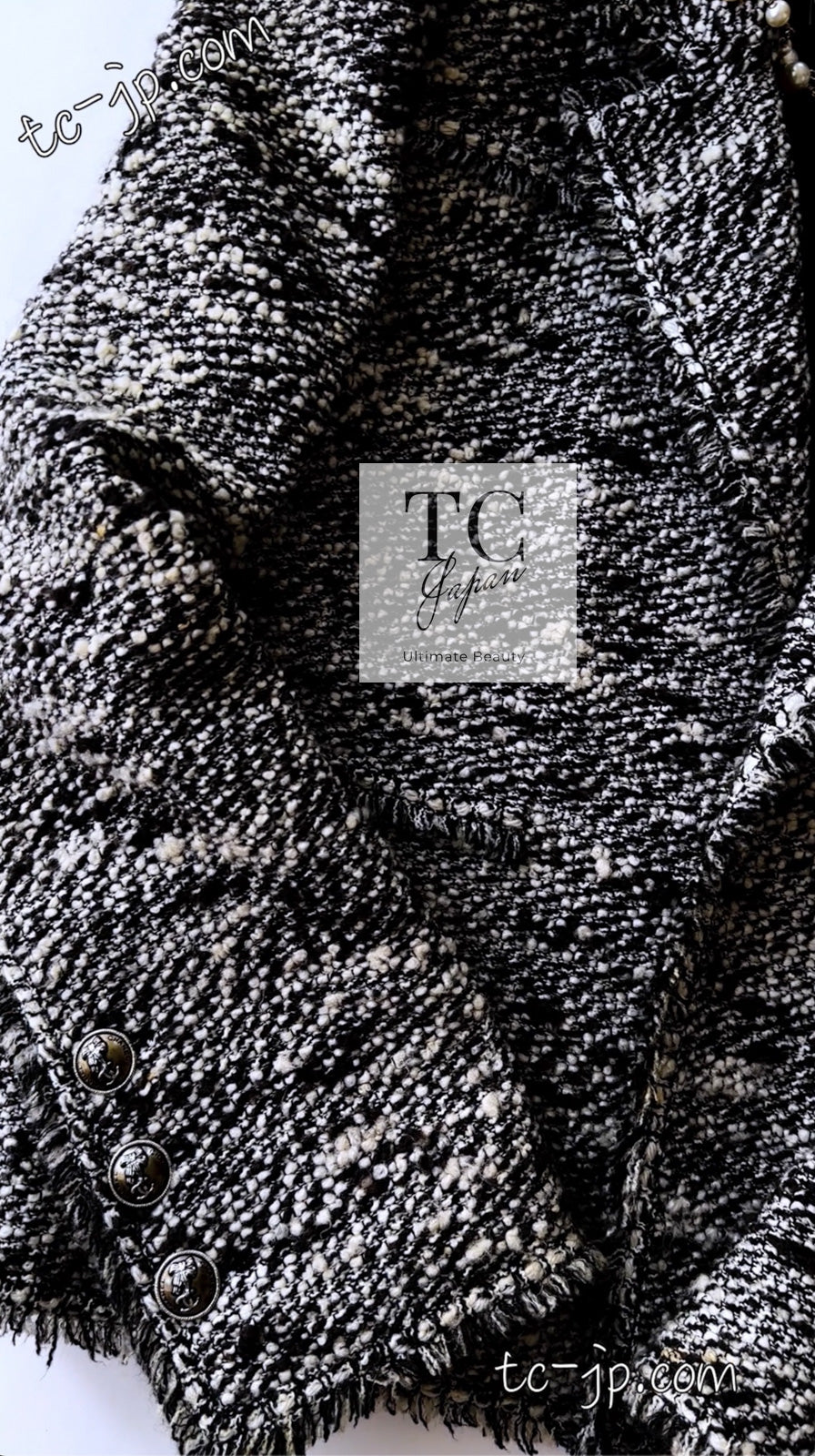 CHANEL 04A Black Choco Wool Tweed Jacket 38 シャネル ブラック チョコ ウール ツイード ジャケット 即発