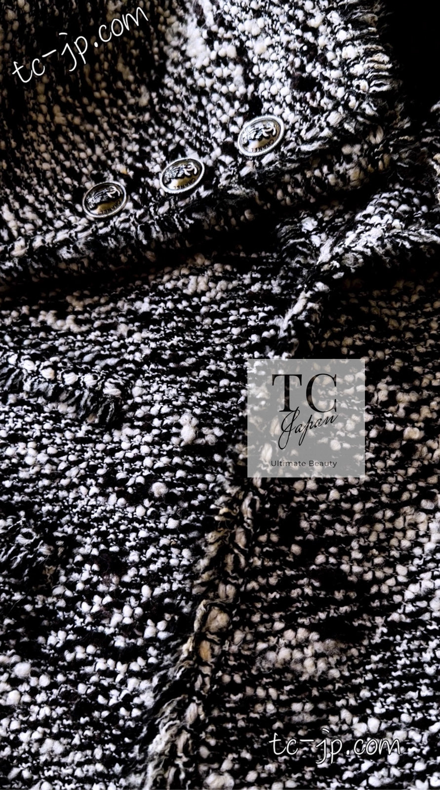 CHANEL 04A Black Choco Wool Tweed Jacket 38 シャネル ブラック チョコ ウール ツイード ジャケット 即発
