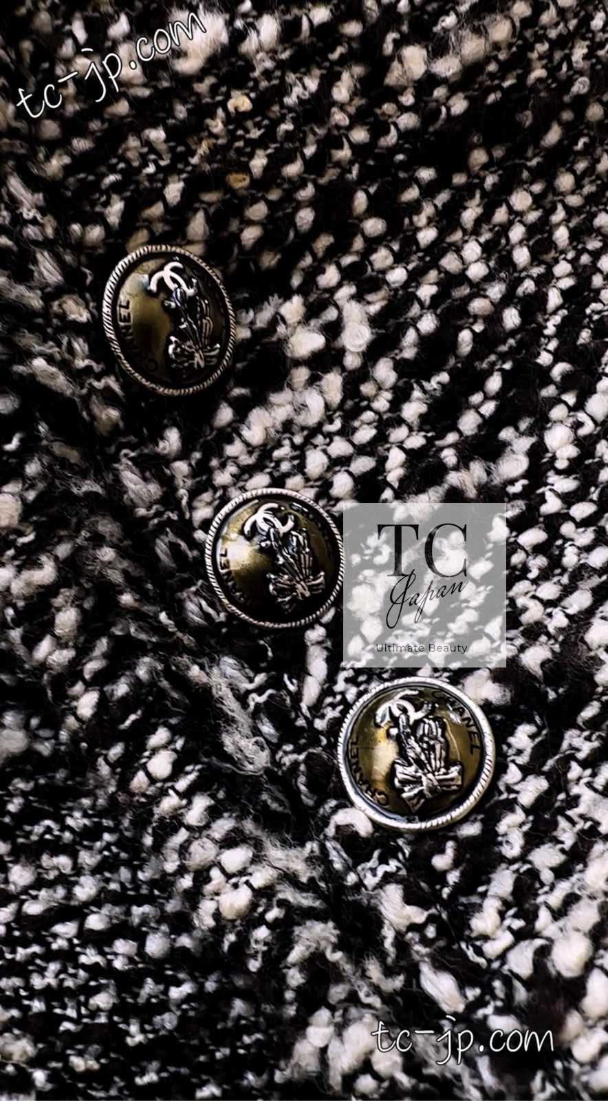 CHANEL 04A Black Choco Wool Tweed Jacket 38 シャネル ブラック チョコ ウール ツイード ジャケット 即発